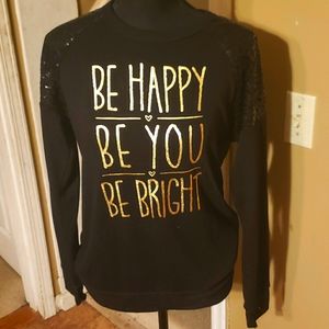 JerryLeigh Be Happy, Be You, Be Bright Graphic Top, Size Medium